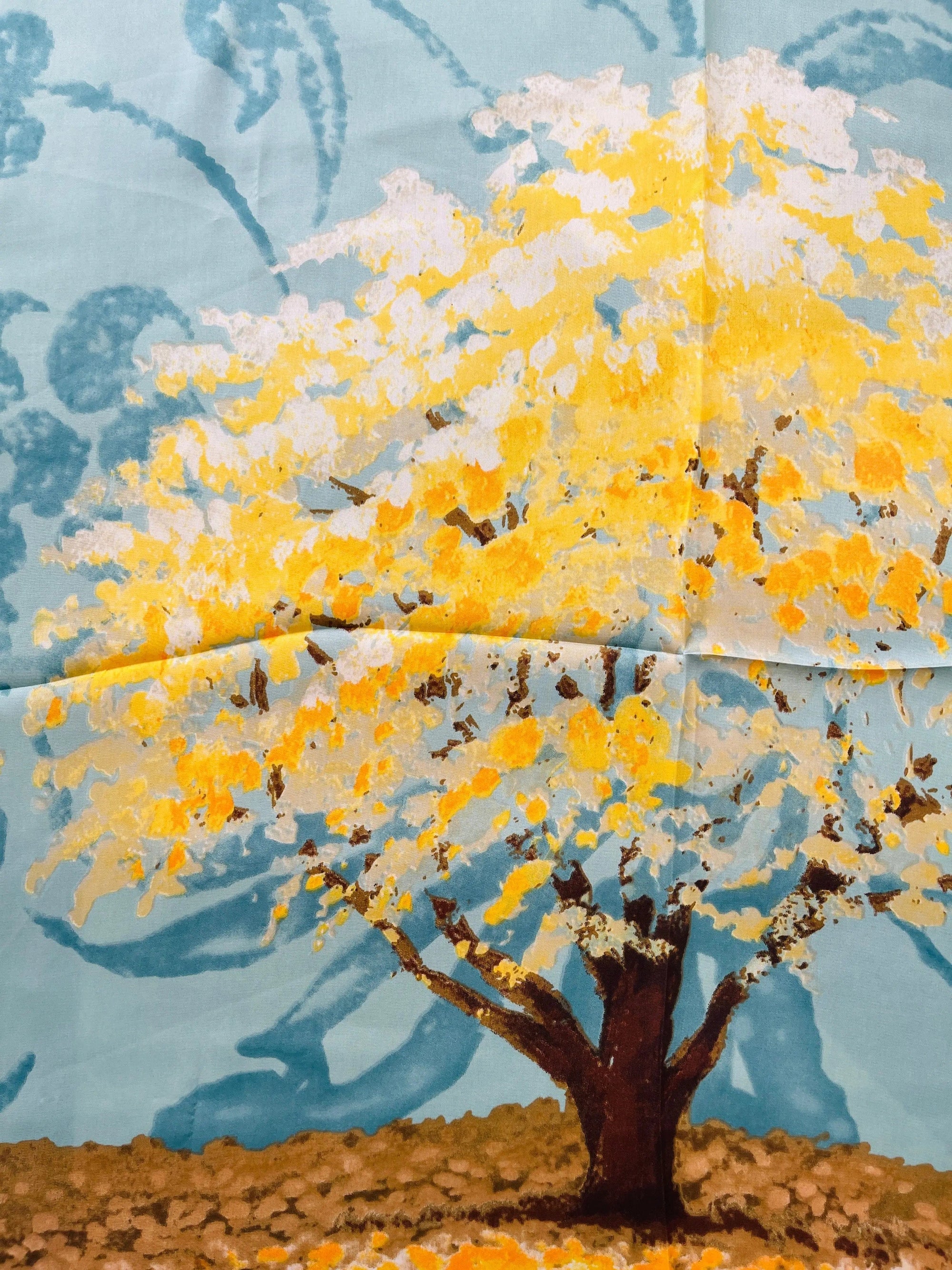 Abstract Yellow Baobab Neck Scarf - Vanto