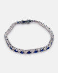 Sapphire Blue Cubic Zirconia Tennis Bracelet