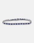 Sapphire Blue Cubic Zirconia Tennis Bracelet