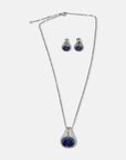 Majestic Amethyst Cubic Zirconia Pendant and Earring Set