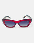 Viper Rectangular Sunglasses in Red Acetate