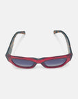 Viper Rectangular Sunglasses in Red Acetate