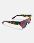 Viper Rectangular Sunglasses in Red Acetate