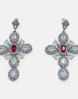 Celestine Cross Earrings