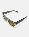 Viper Rectangular Sunglasses in Gold Acetate