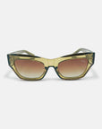 Viper Rectangular Sunglasses in Gold Acetate