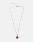 Chrisalee Ruby Cubic Zirconia Necklace and Earring Set