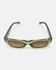 Viper Rectangular Sunglasses in Gold Acetate